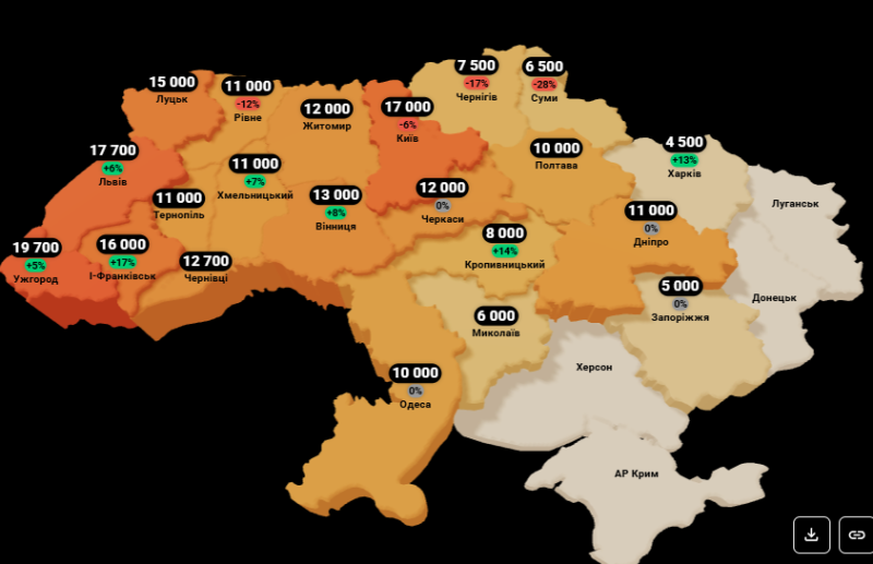 Київ не найдорожчий. Скільки коштує оренда квартир в листопаді і які міста в топі