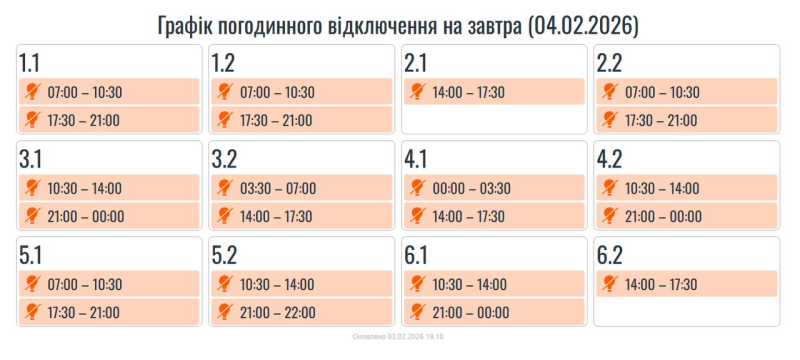 Відключення світла 4 лютого: графіки по областях після найпотужнішого в цьому році удару